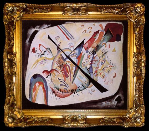 framed  Wassily Kandinsky Feher ovalis, ta009-2