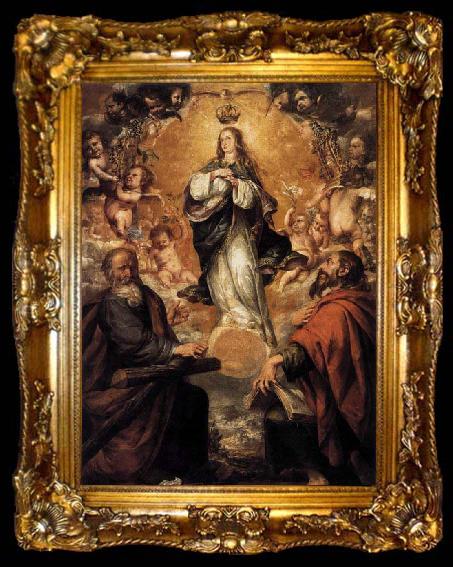 framed  unknow artist Virgin of the Immaculate Conception with Sts Andrew and John the Baptist, ta009-2