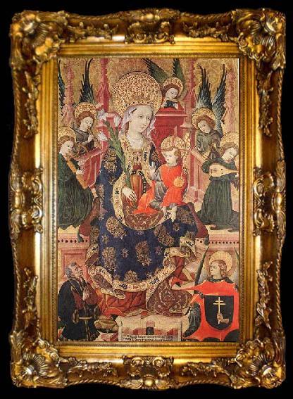 framed  unknow artist Madonna with Angels Playing Music and Donor, ta009-2