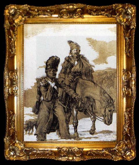 framed  unknow artist The Retreat from Russia, ta009-2
