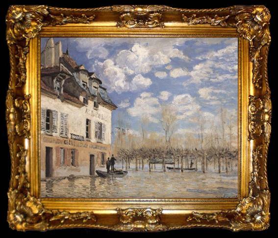 framed  Alfred Sisley Flood at Port-Marly, ta009-2