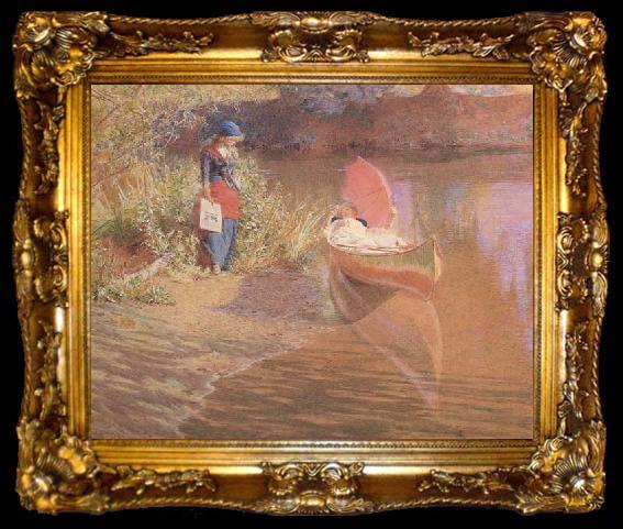 framed  Edward john Gregory,RA.RI Marooning (mk46), ta009-2