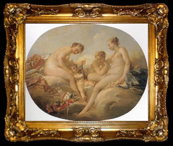 framed  Francois Boucher Cupid and the Graces, ta009-2