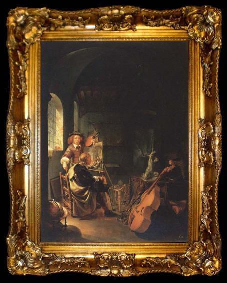 framed  Frans van Mieris The Connoisseur in the Artist s Studio, ta009-2