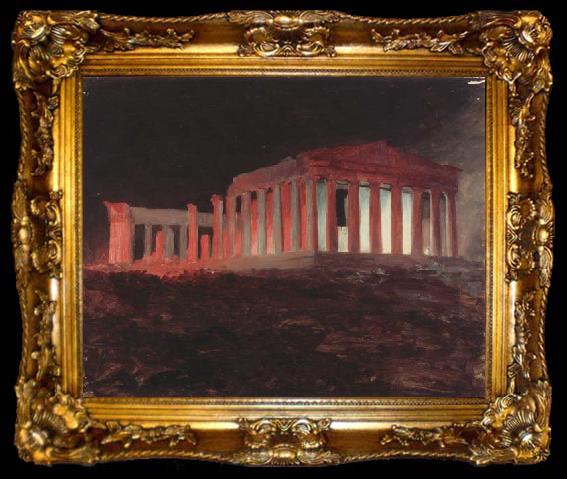 framed  Frederic E.Church Parthenon,Athens,from the Northwest, ta009-2