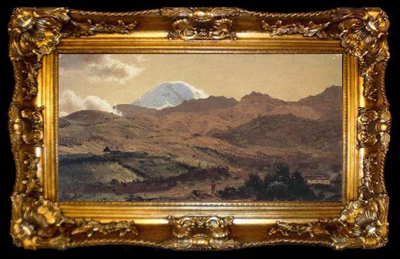 framed  Frederic E.Church Mount Chimborazo,Ecuador, ta009-2