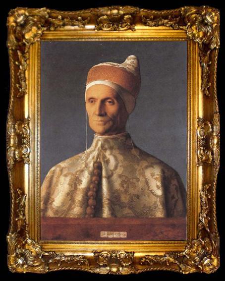 framed  Giovanni Bellini Leonardo Loredan,doge of Venice (mk45), ta009-2