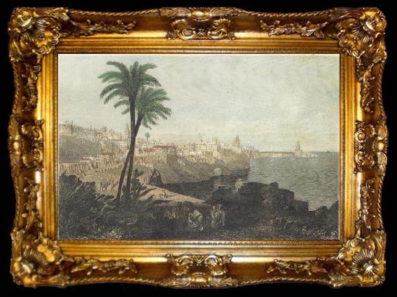 framed  Henri Rousseau Algiers(General view) Engraving, ta009-2