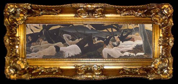 framed  Henri Rousseau detail from War, ta009-2