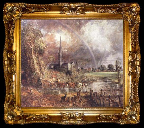 framed  John Constable Salisbury Cathedral from the Meadows, ta009-2