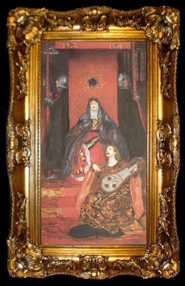 framed  John Liston Byam Shaw The Queen of Spades (mk46), ta009-2