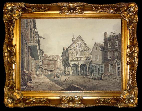 framed  John varley jnr Market Place ,Leominster (mk47), ta009-2