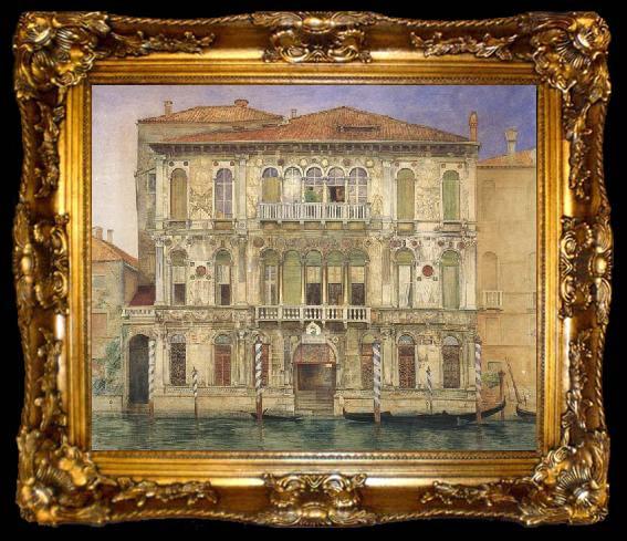 framed  John wharlton bunney Palazzo Manzoni,on the Gradn Canal,Venice (mk46), ta009-2