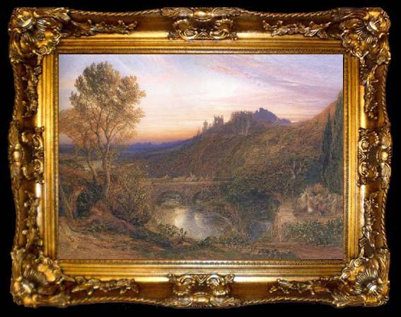 framed  Samuel Palmer A Towered City or The Haunted Stream, ta009-2