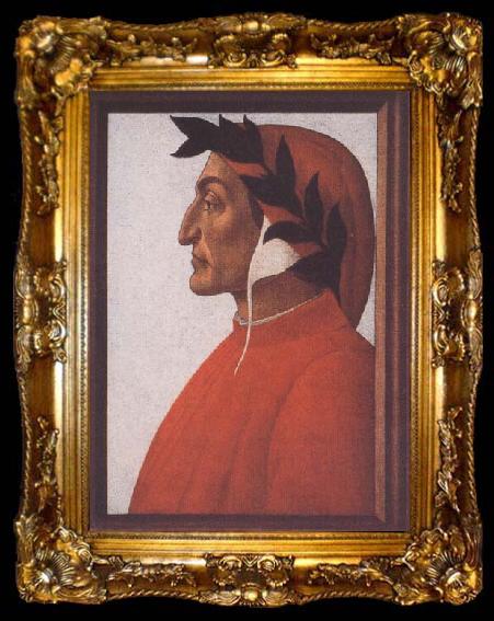 framed  Sandro Botticelli Portrait of Dante Alighieri, ta009-2