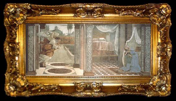 framed  Sandro Botticelli Annunciation of San Martino alla Scala, ta009-2