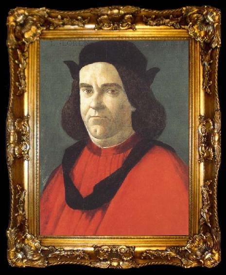 framed  Sandro Botticelli Portrait of Lorenzo de