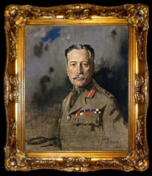 framed  Sir William Orpen Field-Marshal Sir Douglas Haig,KT.GCB.GCVO,KCIE,Comander-in-Chief,France, ta009-2