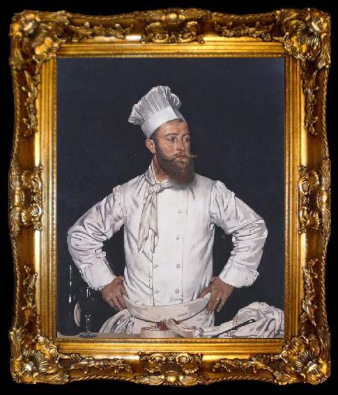 framed  Sir William Orpen Le Chef de l Hotel Chatham, ta009-2