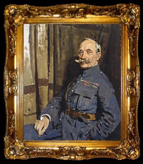 framed  Sir William Orpen Marshal Foch,OM, ta009-2