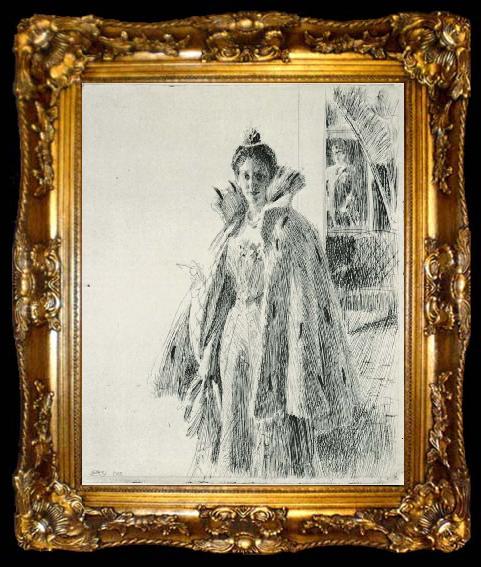 framed  Anders Zorn prinsessan ingeeborg, ta009-2