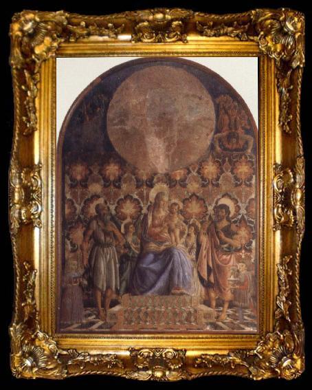 framed  Andrea del Castagno Embrace the Son of the Virgin with Angels, ta009-2