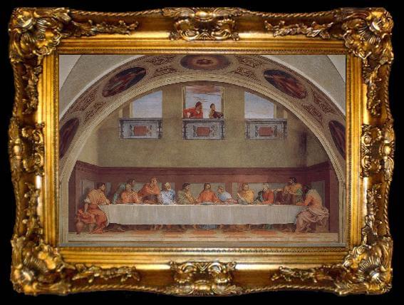 framed  Andrea del Sarto The Last Supper, ta009-2
