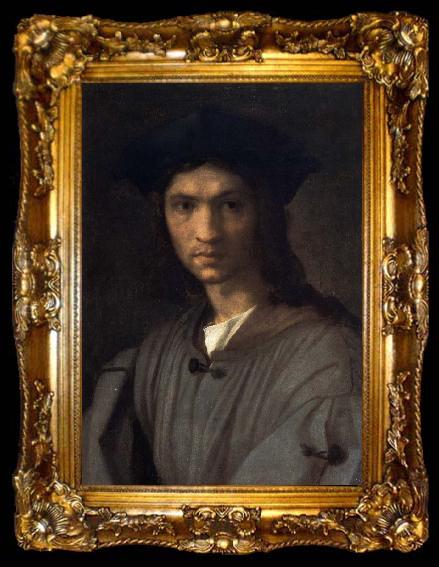 framed  Andrea del Sarto Bondi inside portrait, ta009-2