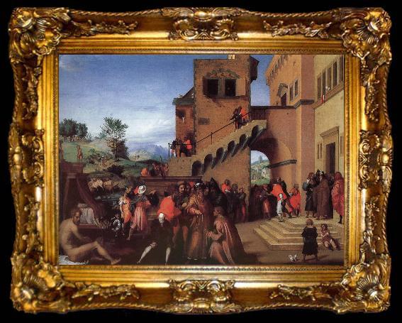 framed  Andrea del Sarto Joseph to Pharaoh Dream, ta009-2