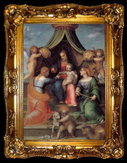 framed  Andrea del Sarto Salin-day Saints mysterious marriage, ta009-2