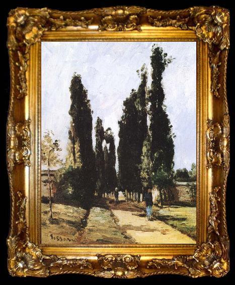 framed  Camille Pissarro Avenue, ta009-2