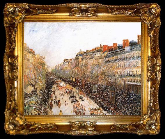 framed  Camille Pissarro Boulevard Montmartre, ta009-2