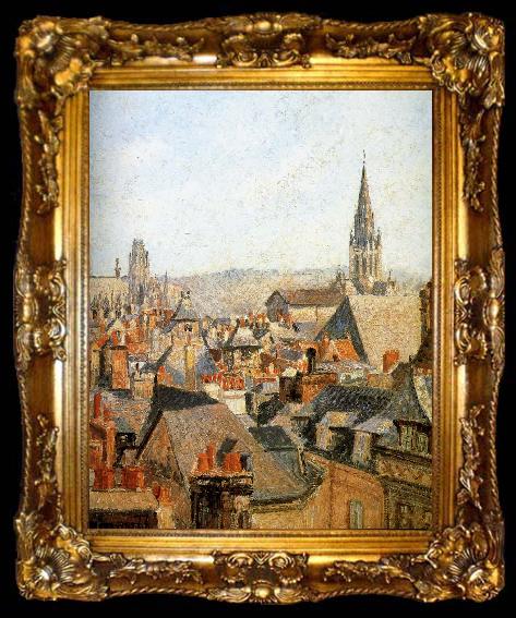 framed  Camille Pissarro Old under the sun roof, ta009-2
