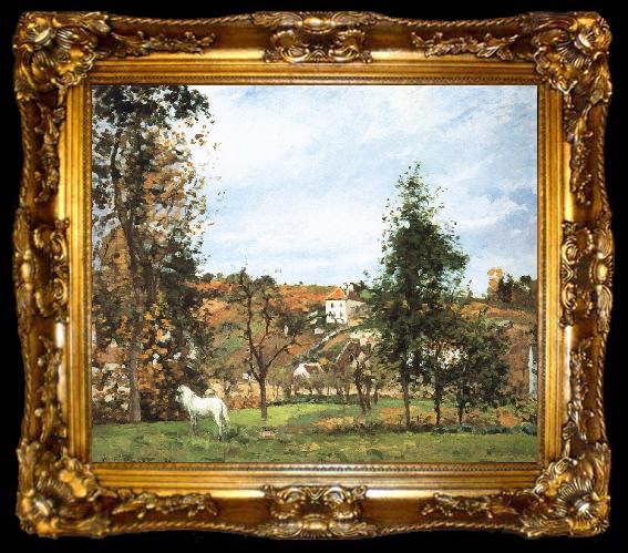 framed  Camille Pissarro Pang Schwarz housing plan, ta009-2
