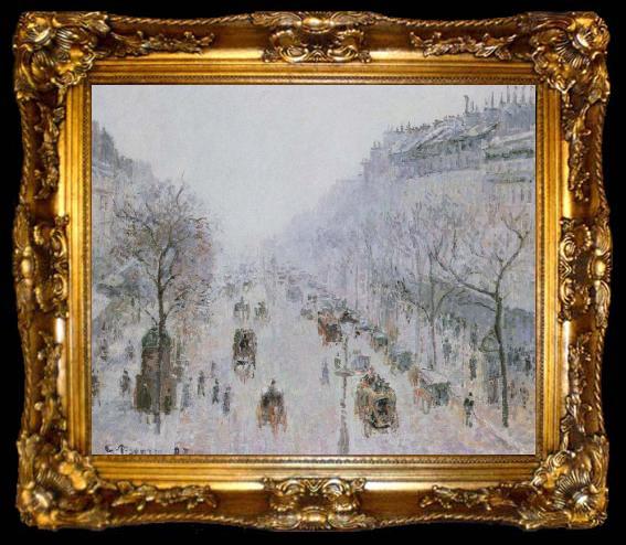 framed  Camille Pissarro boulevard montmartre, ta009-2