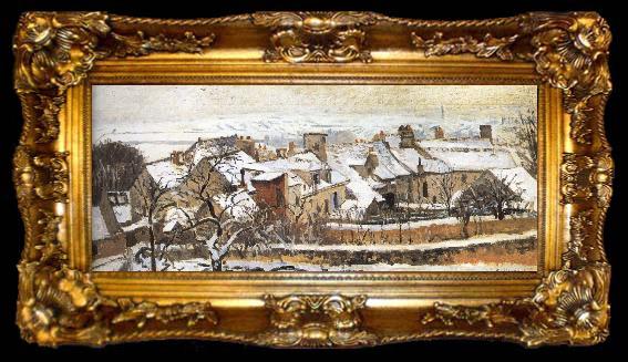 framed  Camille Pissarro Winter, ta009-2