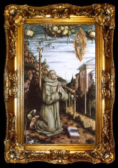 framed  Carlo Crivelli the vision of the blessed gabriele, ta009-2