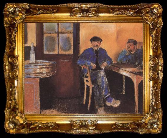 framed  Edvard Munch Shenke in the hotel, ta009-2