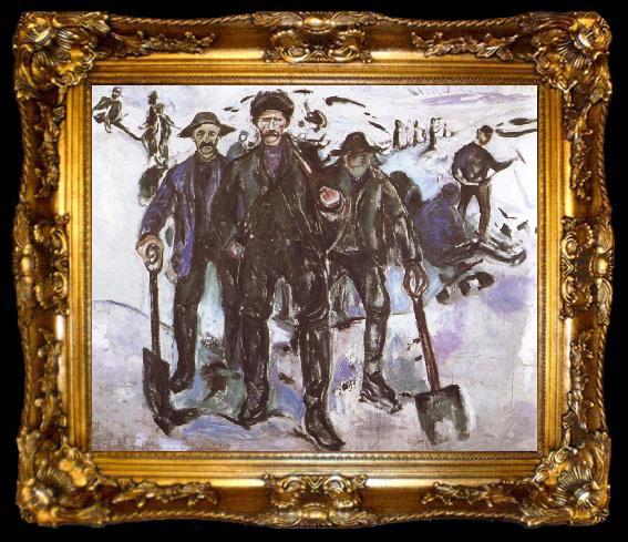 framed  Edvard Munch Worker, ta009-2