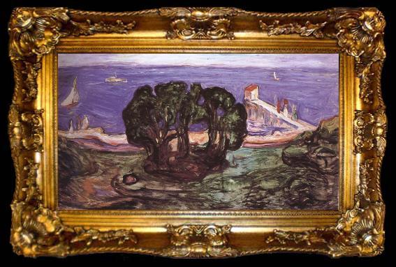 framed  Edvard Munch Sea, ta009-2