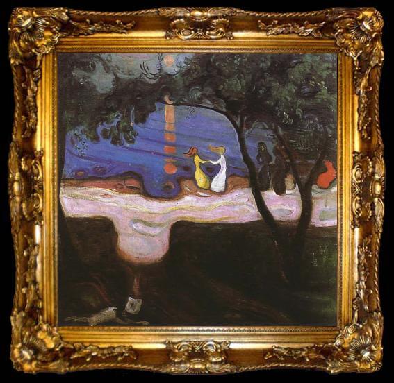 framed  Edvard Munch Dance beside the water, ta009-2
