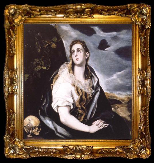 framed  El Greco the repentant magdalen, ta009-2