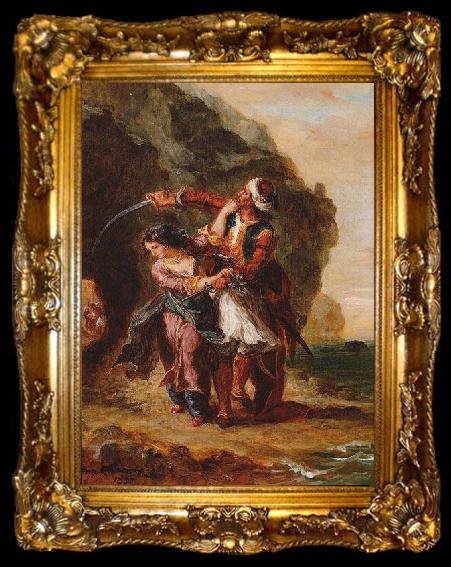 framed  Eugene Delacroix Bride of Abydos, ta009-2