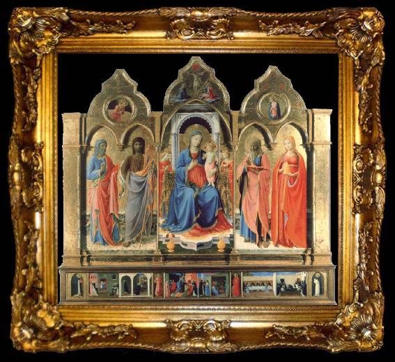 framed  Fra Angelico Virgin and child Enthroned with Four Saints, ta009-2