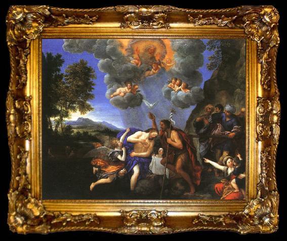 framed  Francesco Albani Albani Baptism of Christ ca 1640, ta009-2