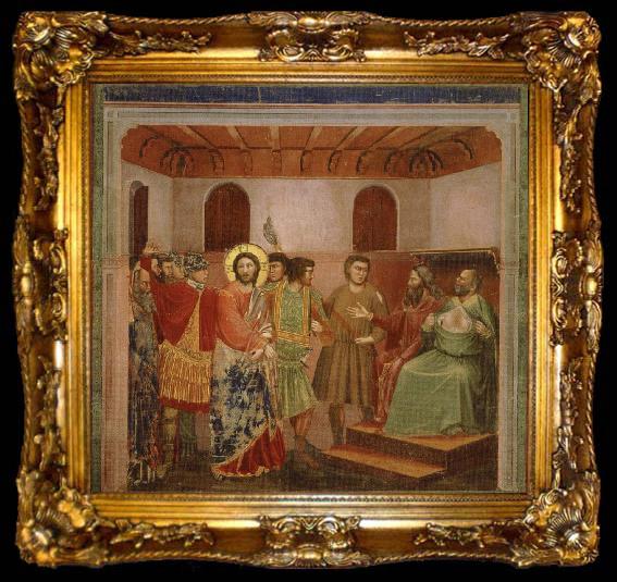 framed  GIOTTO di Bondone jesus infor oversteprasten kajafas, ta009-2