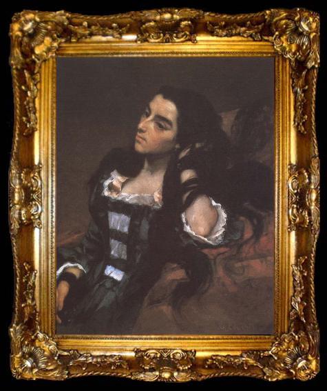 framed  Gustave Courbet Portrait of Spanish, ta009-2