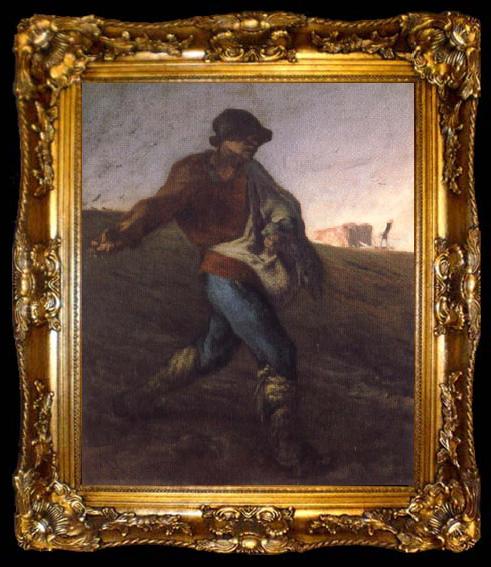 framed  Gustave Courbet The Sower, ta009-2