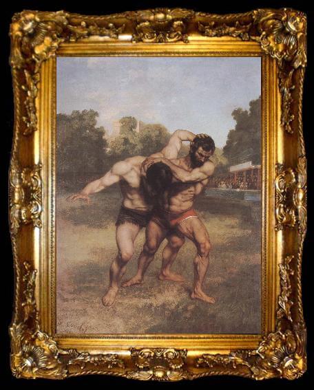 framed  Gustave Courbet Rassle, ta009-2