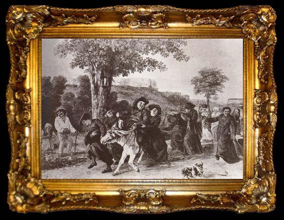 framed  Gustave Courbet Come back from Meeting, ta009-2